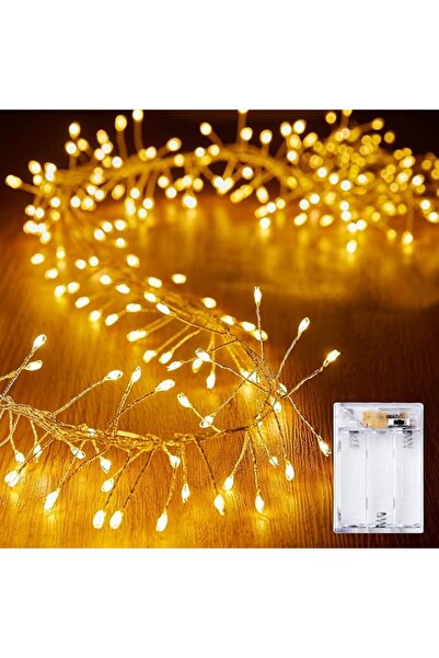 Generic سلسلة أضواء LED تعمل بالبطارية بطول 10 أقدام - 120 مصباح LED أبيض داف...
