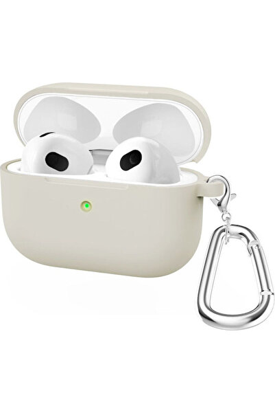 OEM Θήκη σιλικόνης σε μπεζ χρώμα για Apple AirPods 3