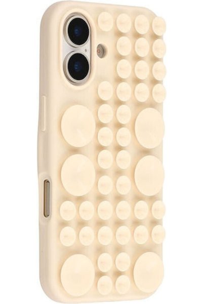 OEM Λευκό Πίσω Κάλυμμα Σιλικόνης με Βεντούζες (iPhone 17)