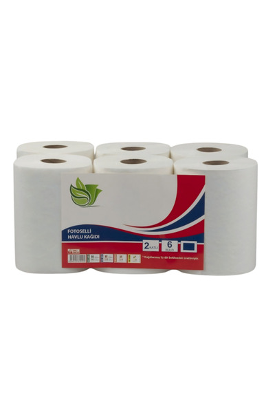 12den Hareketli Rulo Kağıt Havlu 6’lı Paket 3 Kg, Fotoselli Dispenser Havlusu Otomatik Rulo Havlu 21 Cm