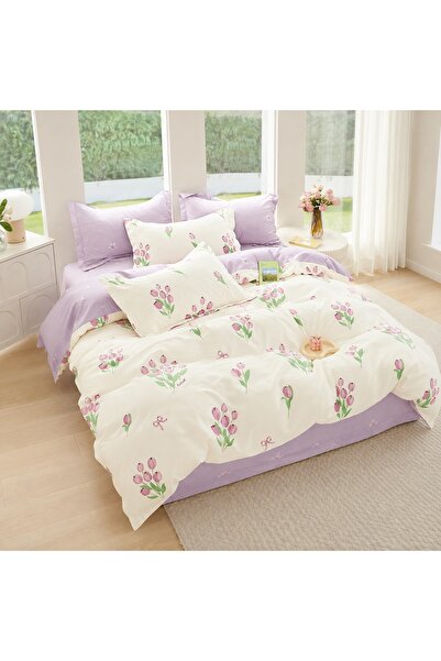 CHIRASO Set Lenjerie Pat CHIRASO, 6 Piese, Cearceaf ELASTIC 180x200cm, Husa P...