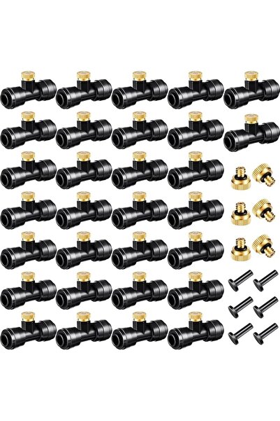 MAKINGTEC Misting Nozzles, Kit Include Water Misting Nozzle Tees Thread 1/4 I...