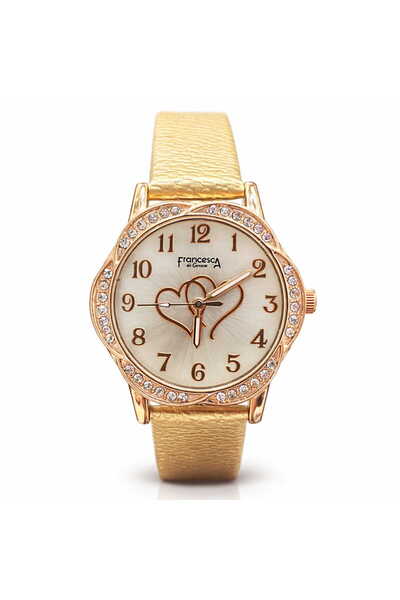Generic Brand Ceas de damă Francesca di Geneva FF186 – auriu, stil casual, Qu...