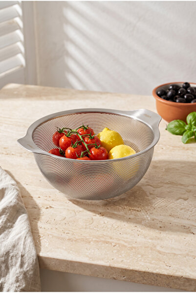 welcomein Stainless Steel Strainer with Handle 22 cm – Fine-Mesh Metal Kitche...