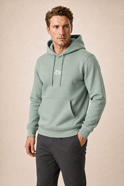 Redline Thenk New Season Men's Regular Fit Hooded Sweatshirt Mint