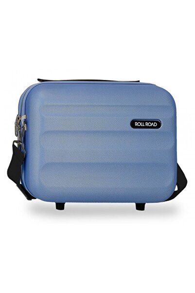 Roll Road Geanta cosmetice Flex, ABS, adaptabila, denim, 15x21x29 cm