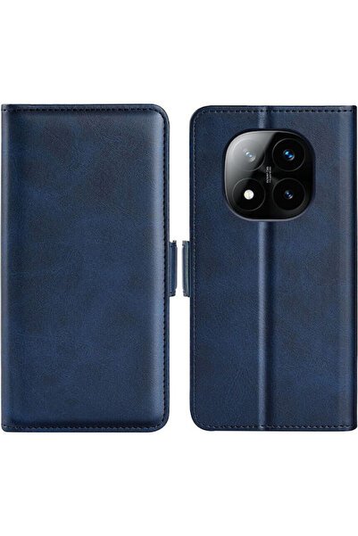 OEM Διπλό Πορτοφόλι με Κούμπωμα Μπλε (Redmi Note 14 Pro+)