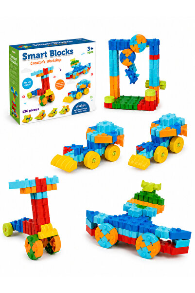 a v d a 136 Parça Smart Puzzle Bloklar Kutulu Yapı Blokları Oyuncak Seti 3+ Y...