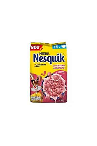 Nesquik Cereale pentru micul dejun Nestle cu aromă delicioasă de căpșuni 450 g