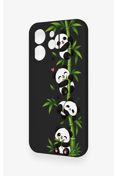 Vip Case Oppo Reno 15 Pro 5G Uyumlu Sevimli Panda Bambu Desenli Silikon Kılıf