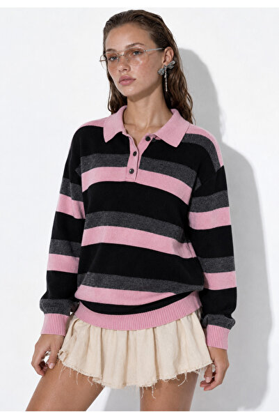 TOFAN TRİKO Polo Collar Tricot Sweater