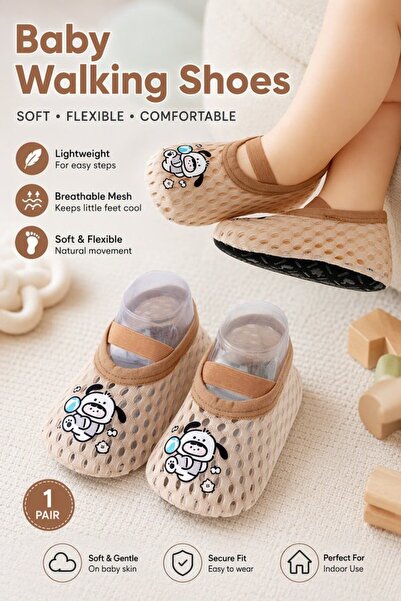 Generic 1 Pair Mesh Non Slip Walking Shoes Sock Style Soft Sole Lightweight I...