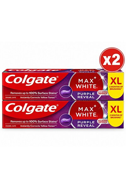 Colgate 2x 125 Ml pasta max white purple reveal XL
