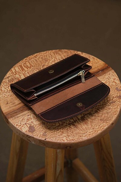 Semender Leather Goods Hakiki Deri Telefon Cepli Kadın Portföy Cüzdan El Yapı...