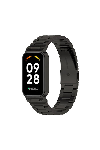 OEM Xiaomi Smart Band 8 Active Λουράκι Ανοξείδωτο Ατσάλι Μαύρο