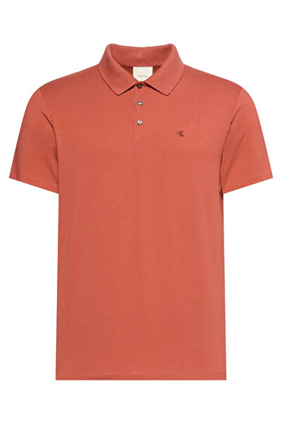 Calvin Klein SS SLIM STRETCH COTT, 0KL Erkek Turuncu T-Shirt & Polo
