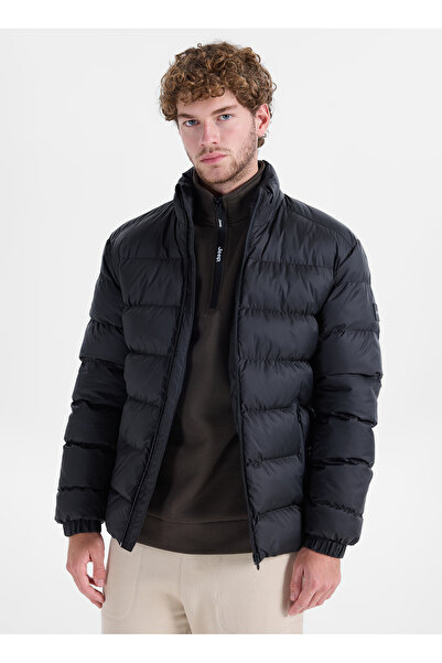 JEEP Men's Black Relaxed Quilted Jacket J6WM-MNT7370