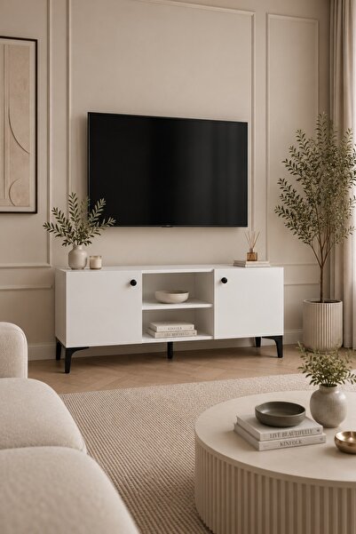 BYCİNO VERONA MODERN TASARIM BEYAZ TV ÜNİTESİ