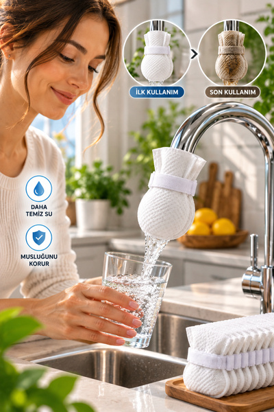 ESENLİWE Pratik Musluk Filtresi Torbası – Tap Water Filter Tortu Pas Kum ve K...