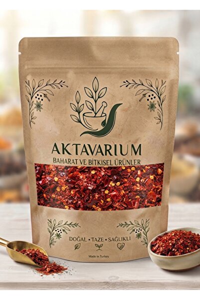 Aktavarium Çok Acı Hindistan İthal Pul Biber 50 gr / Katkısız %100 Doğal
