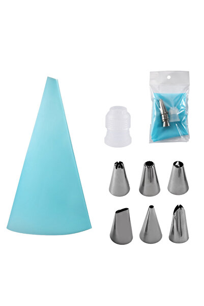 Generic Brand Poș pentru decorare, reutilizabil, cu 6 duze, EVA, albastru