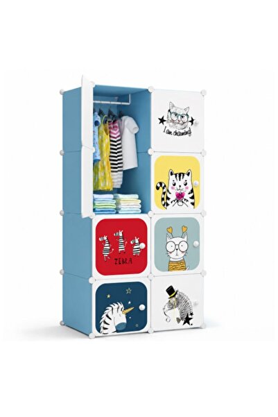 Rovitech Dulap modular pentru copii, 8 compartimente, organizator pentru hain...