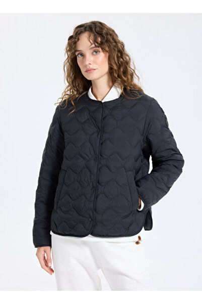 JEEP Women's Black Relaxed Quilted Jacket J5WL-MNT7155