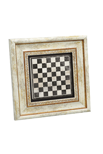 Sadrazam Шахматна дъска от естествен камък с принт, размер 20X20, 1G-Chess2