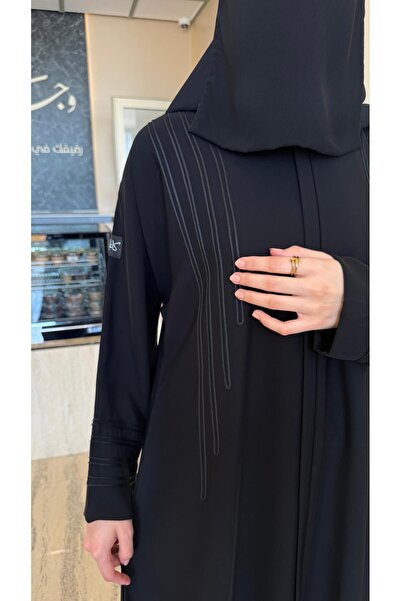 Korean Formal and Casual Wear Quarter-Klosh Abaya with Hidden Pockets and Hid...
