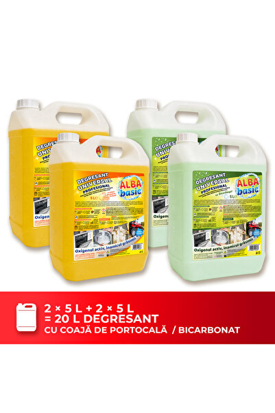 ALBA BASIC PACK 4 x 5L Professional universal degreaser / 2 x Orange + 2 x Bi...