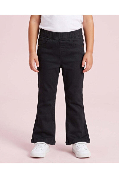 REDTAG Girls Black Flared Jeggings