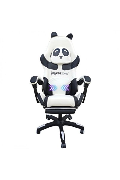 OEM KIDS ZONE Scaun de gaming Panda pentru copii, reglabil pe înălțime, spăta...