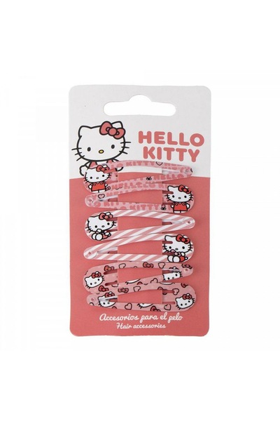 Peach Jewelry Hello Kitty Παιδικά Κλιπ Μαλλιών με Κούμπωμα 3 τεμάχια