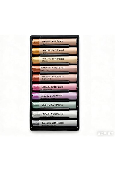 KASTWAVE Soft Pastels Premium Set of 10, Dry Pastels, Assorted Metallic Color...