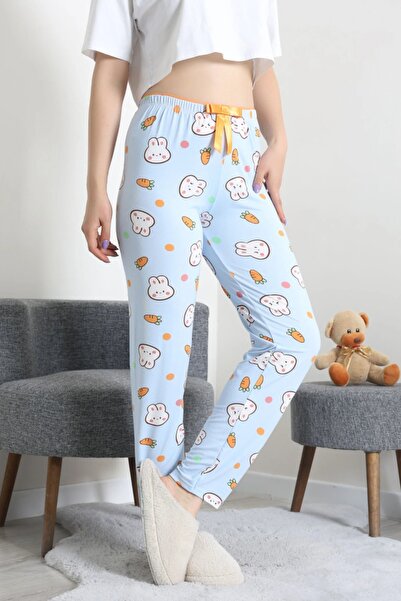 İKLİM LİFE Rabbit and Carrot Pattern Pajama Bottoms