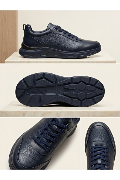 Libero Kemal Aygün-Libero Men's Genuine Leather Casual Sneaker