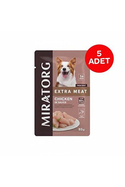 Miratorg Adult Gravy Tavuk Etli Köpek Yaş Maması 85 Gr x 5 Adet