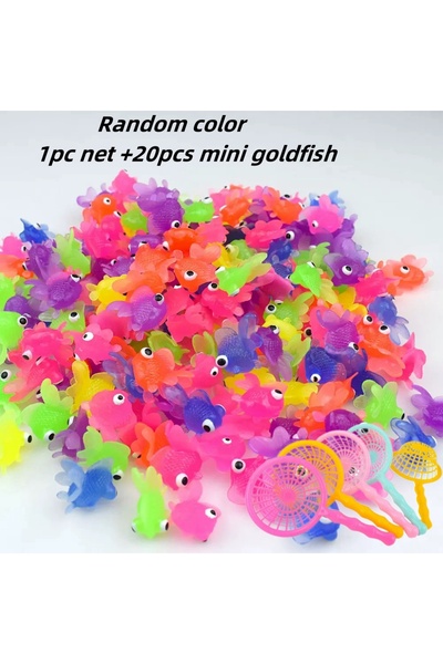 Choice mini set 20pcs 6/10/20Pcs Cute Rubber Goldfish Bath Toys for Toddlers ...