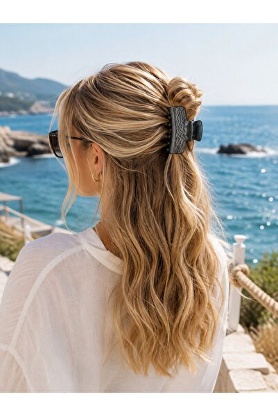 İnDerin Mandal Toka 2-Pack Large Size Patterned Hair Clips–