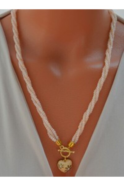 Stoneage Bead pearl necklace - multicolored -