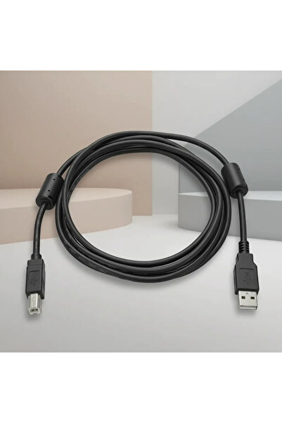 3 Metre USB Yazıcı Kablosu Ferrit Filtreli