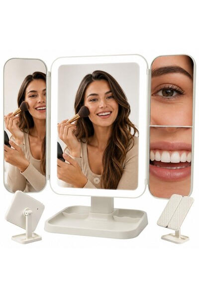 OEM Oglindă cosmetică LED 3 în 1 cu iluminare reglabilă, oglindă de machiaj p...
