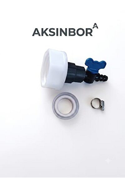 aksinbor ibc tank 1/2 plastik musluk bağlantı vana seti