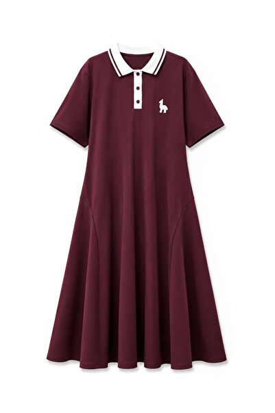HANIQA polo yaka kloş elbise