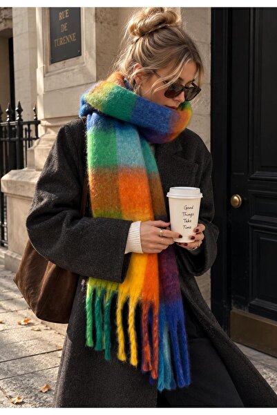 Wearflawless Eșarfă BUKLET colorată pentru femei, cu textură moale, importată...
