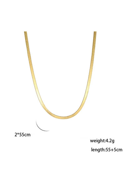 Peach Jewelry Αλυσίδα Κολιέ Ανοξείδωτο Ατσάλι 304 Επιχρυσωμένο 55+5εκ 2χιλ.