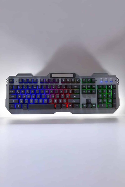 INURA GLOBAL Oyuncu Klavyesi Q Klavye RGB Işıklı Mouse Hediyeli