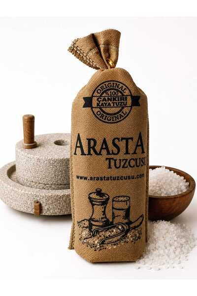 ARASTA TUZCUSU TAŞ DEĞİRMENDE ÖĞÜTÜLMÜŞ ÇANKIRI İRİ TANELİ KAYA TUZU 1 KG