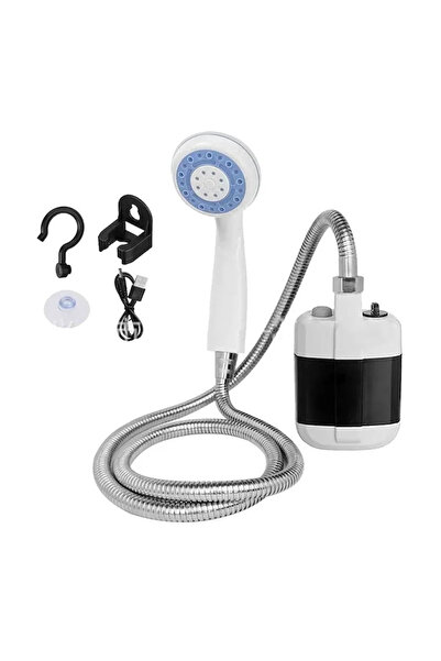 Zâna Casei Duș electric portabil, Baterie de 2200 mAh, Furtun de 1.44 m, Set ...