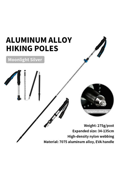 Naturehike Sliver 2026 New Trekking Poles Ultralight Folding 1Pcs Walking Can...
